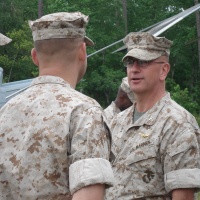 Col Hewlett (right) and Col Tone Clayton (left) at Memorial