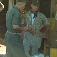 1/Lt Alan H. Barbour guards the Black Label supply