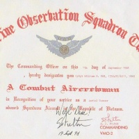 VMO-2 COMBAT AIRCREW CERTIFICATE