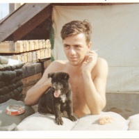 Vmo-6 Cpl Bill Fells and Puppy