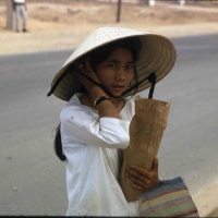 Girl Selling Whiskey Near DaNang.