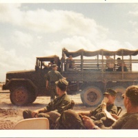 VMO-6 Marines Relax at USO Show Quang Tri Air Base