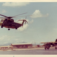 CH-53 Externaling of Bronco to VMO-6 Flight Line Completed.