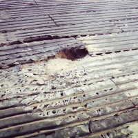Rocket Slams Into Tarmac During Night Attack