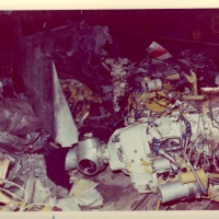 Crashed OV-10 in VMO-6 Hangar
