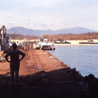 Causeway used to come ashore at Chu Lai May 22