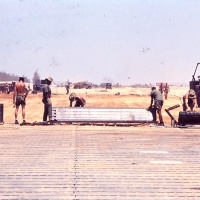 Seabees laying AM 2 runway at Chu Lai May 1965
