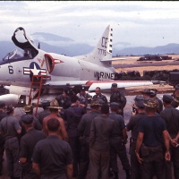 Cutting Cake to commerate the First Aircraft to land at Chu Lai June 1