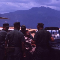 Sec. of Defense Robert Strange McNamara inspects VMA 225 Flight Line July 1965