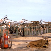 Lt. Gen. Victor Brute Krulak CO FMF PAC inspects VMA 225 Flight Line at Chu Lai July 1965