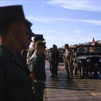Lt. Gen. Victor Brute Krulak CO FMF PAC inspects VMA 225 Flight Line Chu Lai July 1965