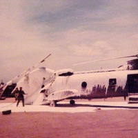 Marine and Navy CH-46 taxi to close 1971 One of three Pic
