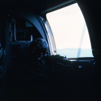 CH-46 Crew Chief not smiling for the photographer!