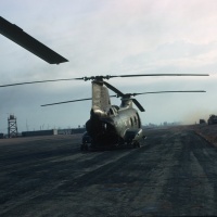 Ch- 46's parked at LZ Baldy