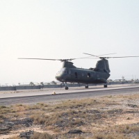 CH-46 on MMAF runway