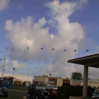Flight of 10 CH-53s