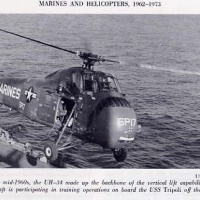 UH-34 op's at sea. Off the USS Tripoli(1967) USMC photo