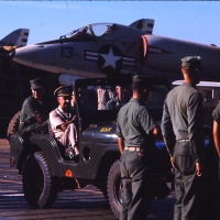 Big Shots from Saigon inspecting VMA 225 flight line at Chu Lai Aug. 1965