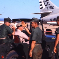 Big Shots from Saigon inspecting VMA 225 Flight Line at Chu Lai Aug. 1965.