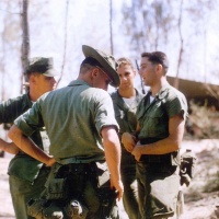 Conference out on the Perimeter at Chu Lai May 1965