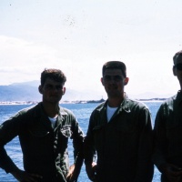 Marines aboard LST 1165 Washoe County off Chu Lai May 22