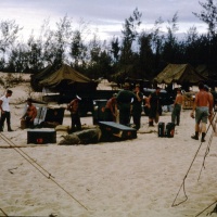 VMA 225 Marines Pitching Tents at Chu Lai