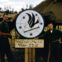 VMA 225 Squadron Emblem at Chu Lai May 1965.