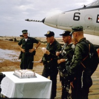 Cake Cutting Ceremony Celebrating Inaugural Landing at Chu Lai