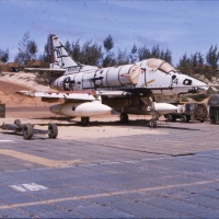 Damaged A4E Aircraft awaits shipment