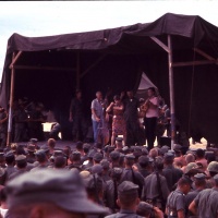 Martha Raye Entertains Marines at Chu Lai Aug. 1965