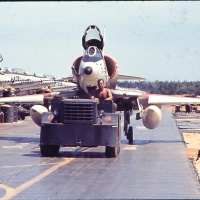 Jim Big Mac McClintic driving mule hauls A4C at Chu Lai Aug. 1965
