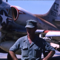 Gunner WO 2 Bernard Doran on VMA 225 Flight Line at Chu Lai July 1965.