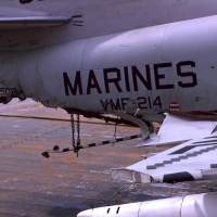 VMF 214 Blacksheep Damaged A4C Aircraft at Chu Lai Sept. 1965