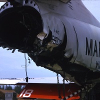 VMF 214 Blacksheep Damaged A4C Aircraft at Chu Lai Sept. 1965