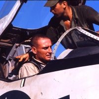 Preflighting VMA 225 A4C Aircraft at Chu Lai Aug. 1965.