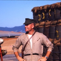 VMA 225 Pilot Capt. Bruce Rutherford on Flight Line Chu Lai Aug. 1965.