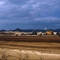 New Concrete Runway being built just west of SATS airstrip at Chu Lai Sept. 1965.