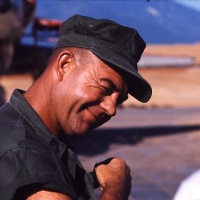 VMA 225 Marine M/GySgt. Harold Ace Compton; Quality Control; on Flight Line Chu Lai Sept. 1965.