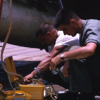 VMA 225 Marines Troubleshoot Fuel System on A4C Aircraft at Chu Lai Aug. 1965