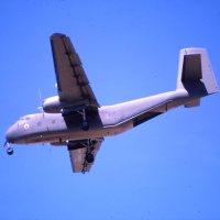 Air Force C 123 Landing at Chu Lai Aug. 1965.