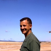 VMA 225 Marine Lt. Dan Yates OIC Avionics on Flight Line at Chu Lai Aug. 1965.
