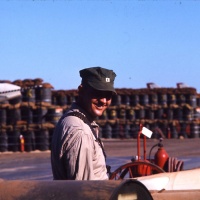 VMA 225 Pilot Capt. Wayne Nordell on Flight Line at Chu Lai Aug. 1965.
