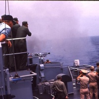 Testing the Guns on LSD 19 USS Comstock on the way to Chu Lai May 21