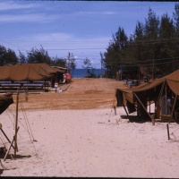 MAG 12 Mess Tents with South China Sea in backround Chu Lai Aug. 1965