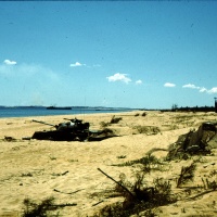 M48 tank on the beach at Chu Lai.