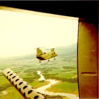 Taking troops on a strike mission west of Da Nang.