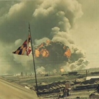 Ammo Dump explosions at Dong Ha on 3 Sep 67.