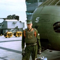 Ready to launch; 2LT Hurme in full gear