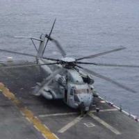 CH53E on board the USS Belleau Wood on a cruise