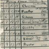 HOOTCH CLEAN UP SCHEDULE